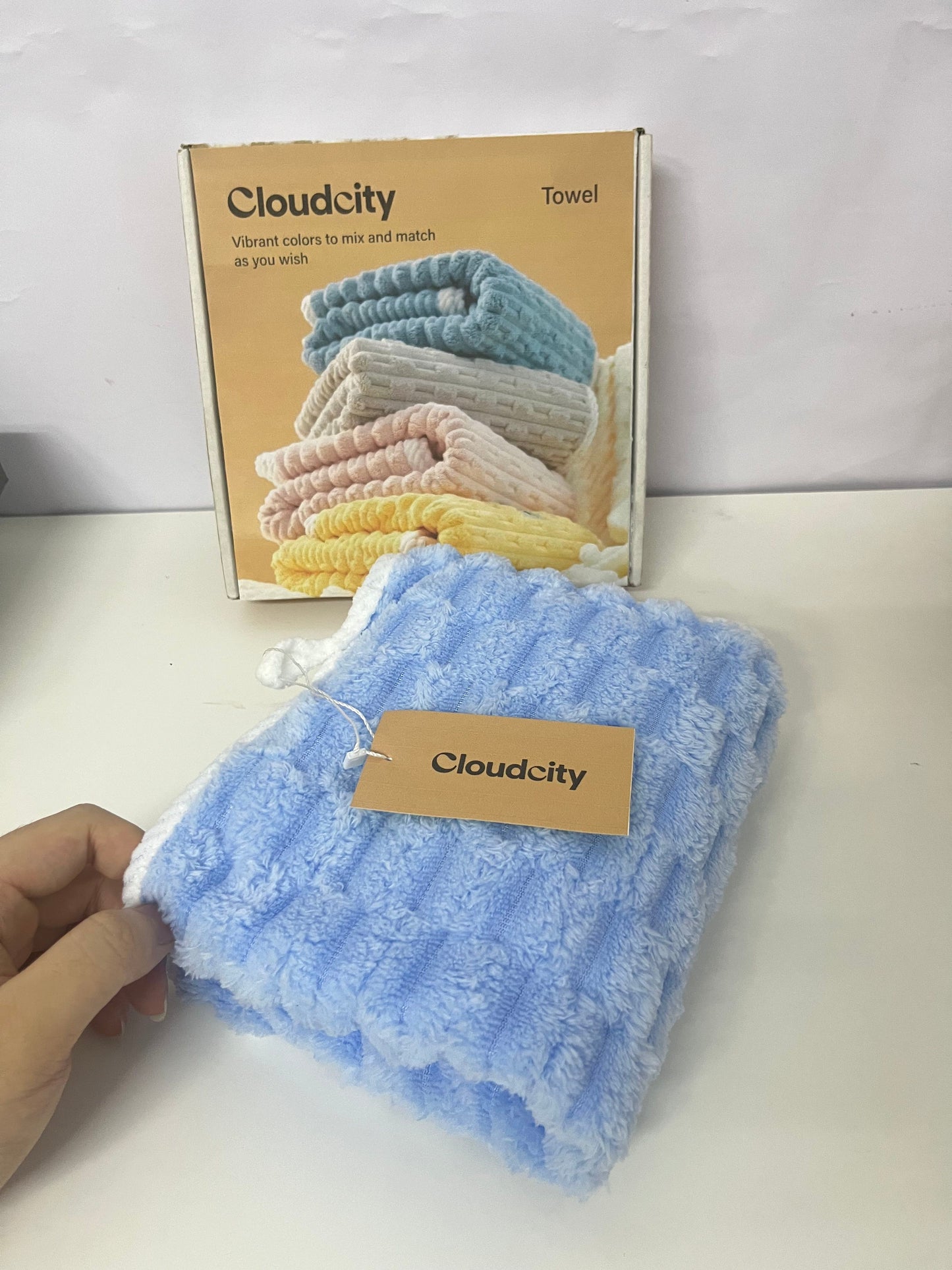 【Cloudcity Plush Ribbed Towel】—— Soft & Colorful Daily Essentials