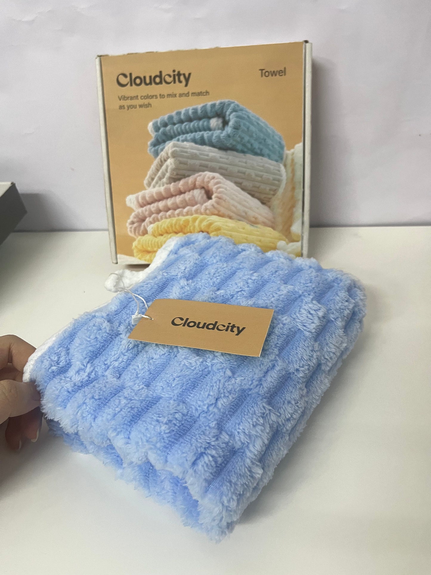 【Cloudcity Plush Ribbed Towel】—— Soft & Colorful Daily Essentials