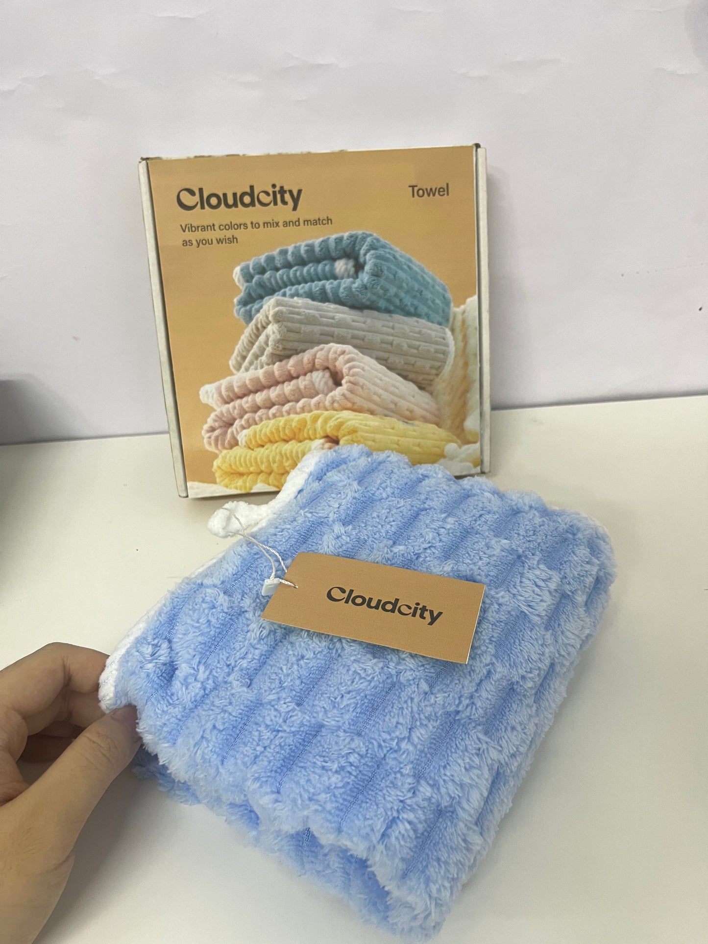 【Cloudcity Plush Ribbed Towel】—— Soft & Colorful Daily Essentials