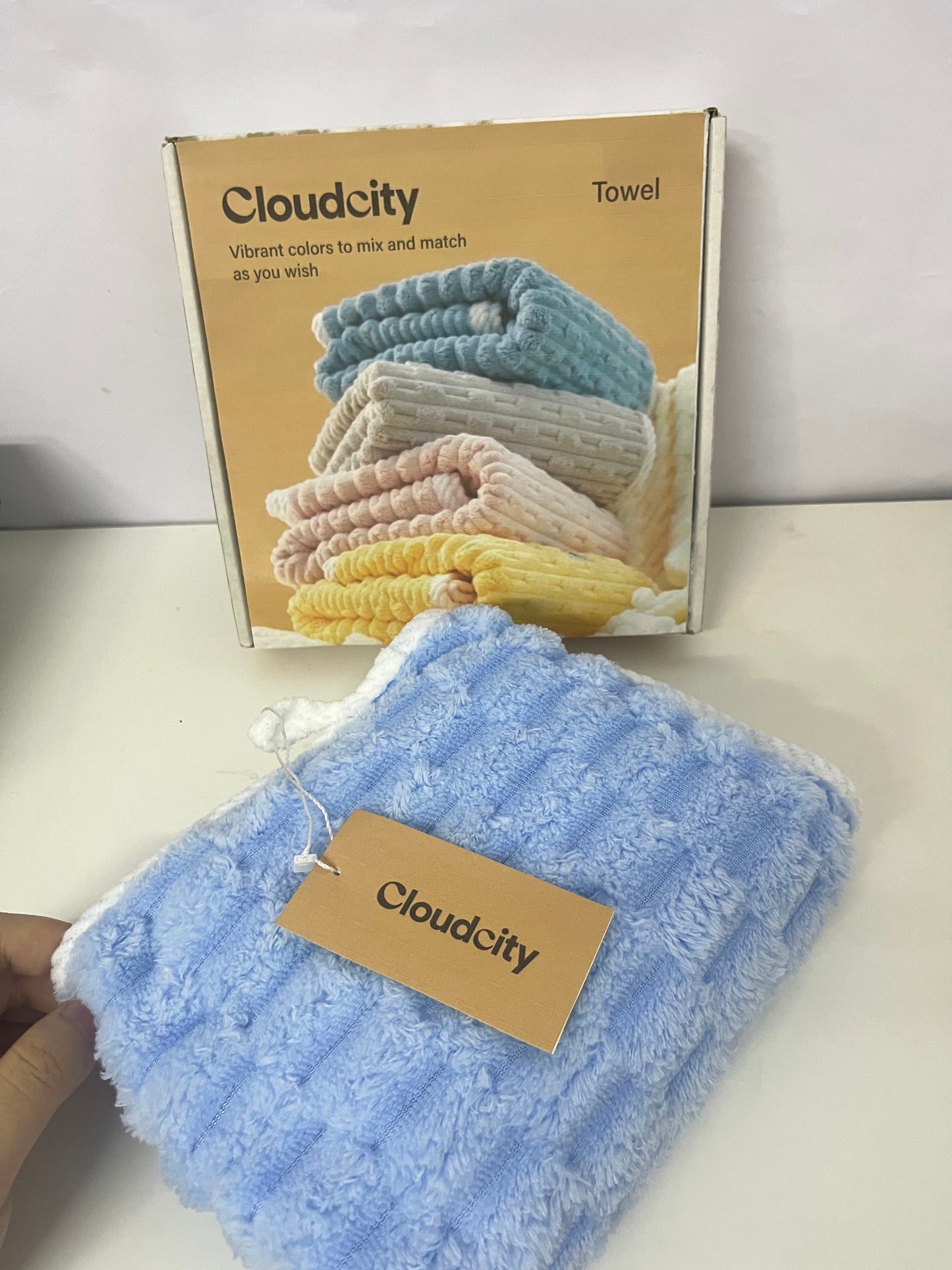 【Cloudcity Plush Ribbed Towel】—— Soft & Colorful Daily Essentials