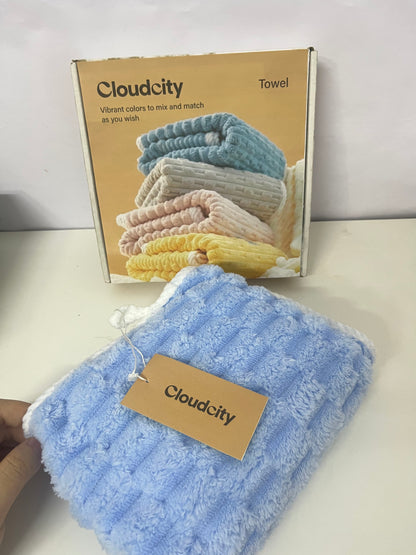 【Cloudcity Plush Ribbed Towel】—— Soft & Colorful Daily Essentials
