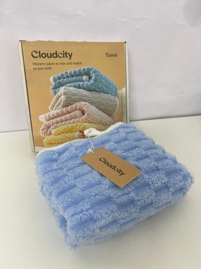 【Cloudcity Plush Ribbed Towel】—— Soft & Colorful Daily Essentials
