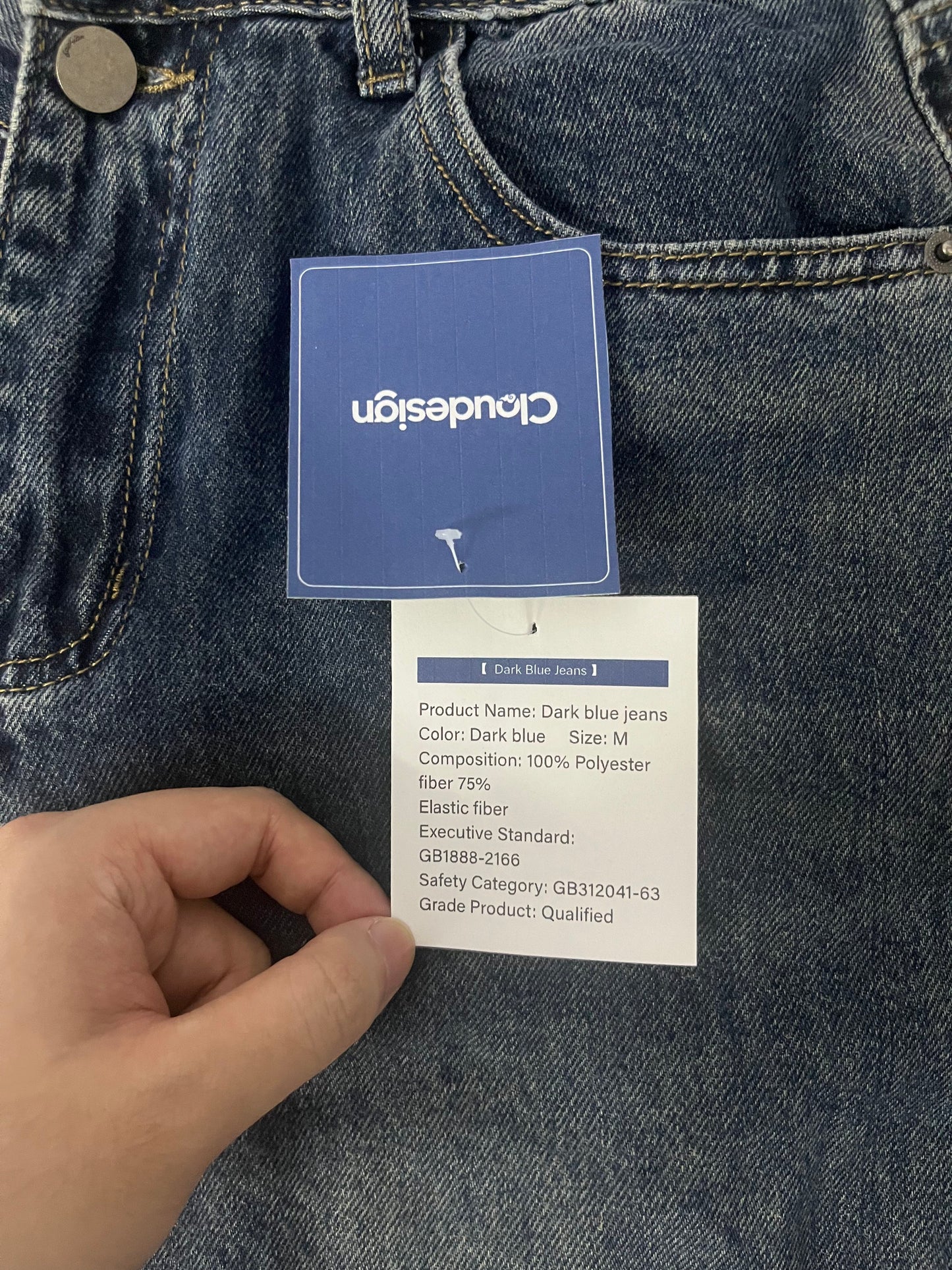 【Cloudesign Dark Blue Jeans】—— Stylish & Comfortable Daily Wear Choice