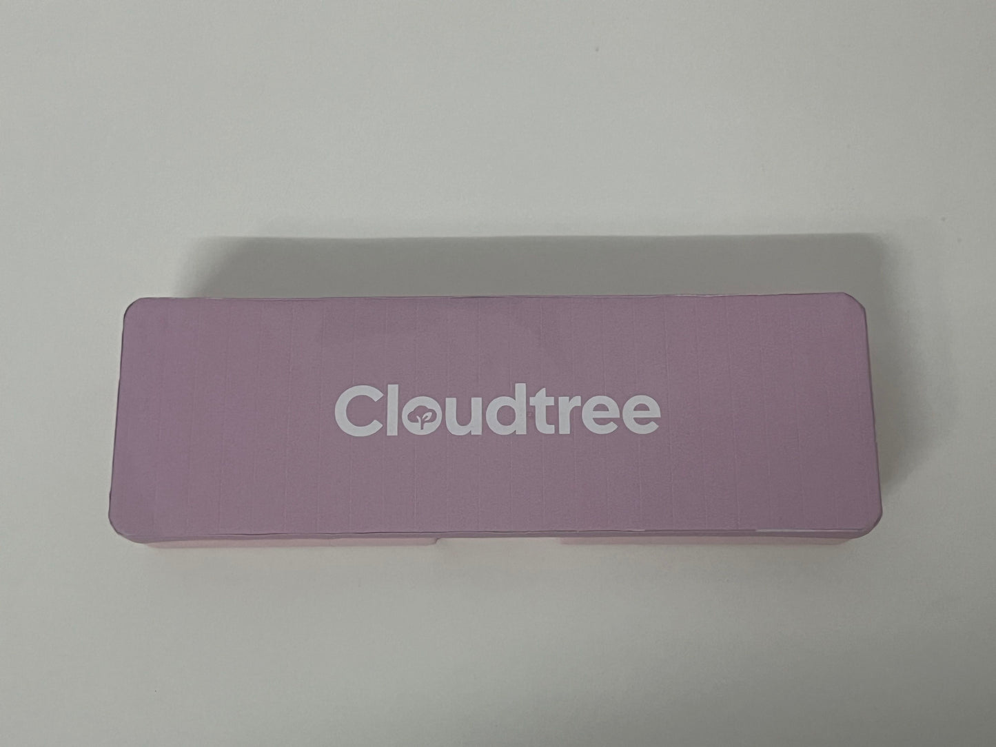 Cloudtree Light Purple Two-Tone Pencil Case Fresh & Healing Stationery Storage Item