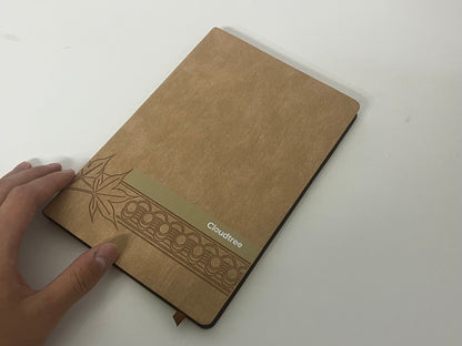 Cloudtree Retro Brown Maple Leaf Pattern Notebook High-Quality Writing & Recording Item