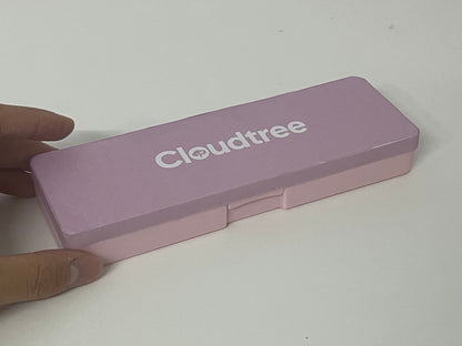 Cloudtree Light Purple Two-Tone Pencil Case Fresh & Healing Stationery Storage Item