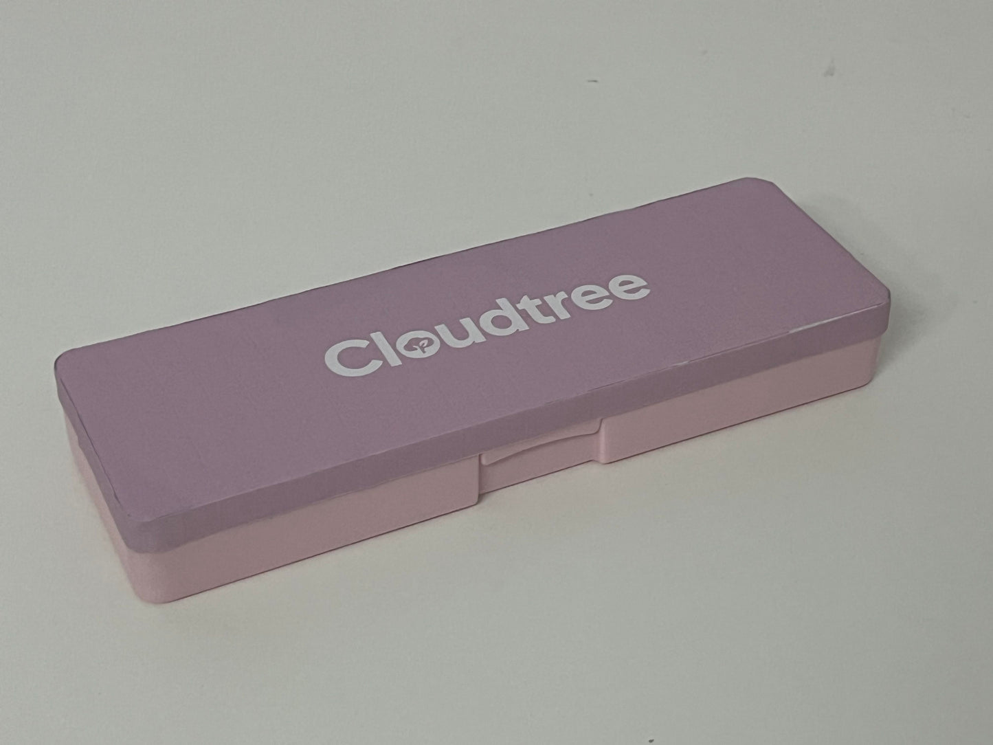 Cloudtree Light Purple Two-Tone Pencil Case Fresh & Healing Stationery Storage Item