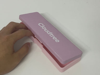 Cloudtree Light Purple Two-Tone Pencil Case Fresh & Healing Stationery Storage Item