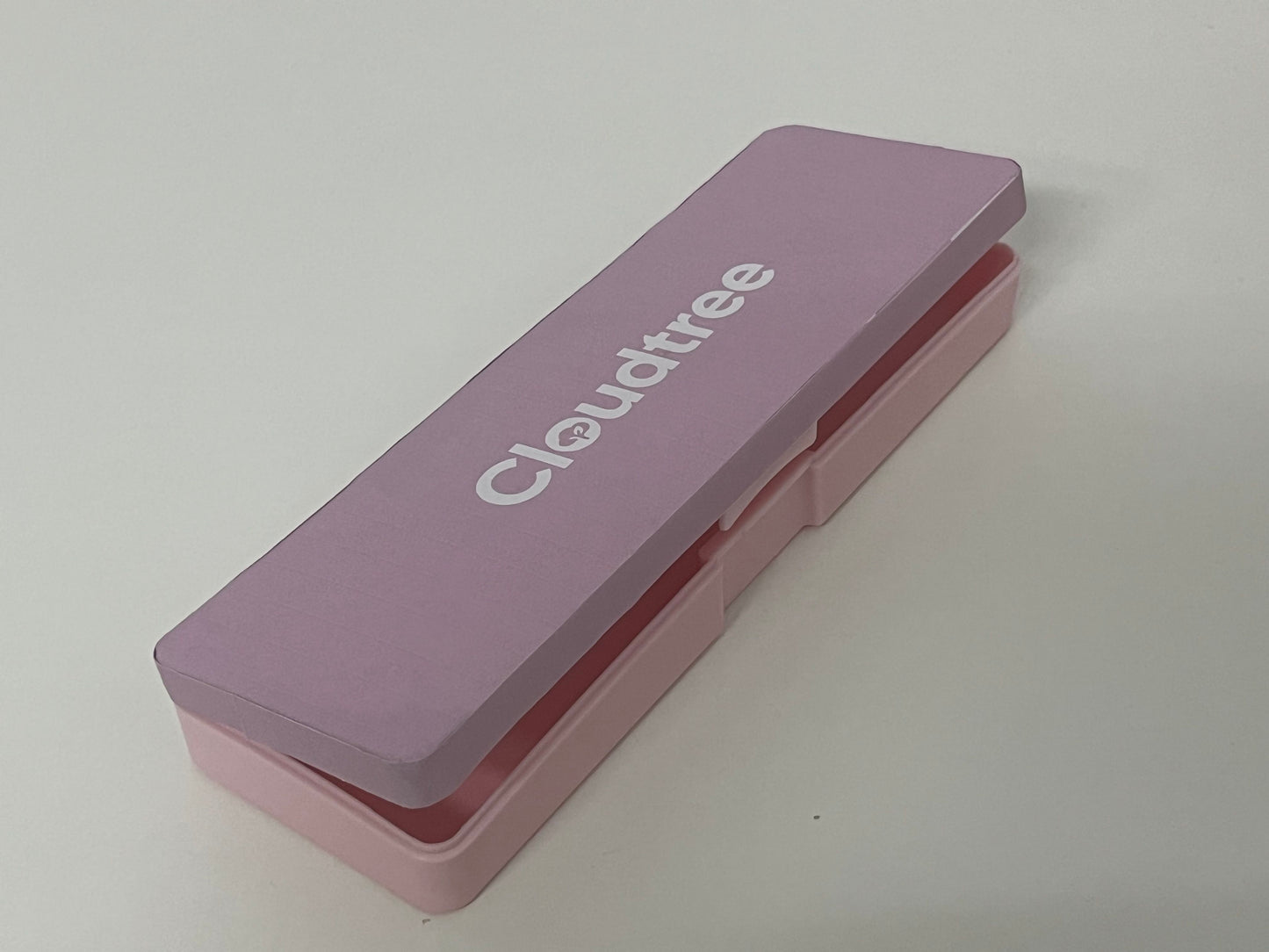 Cloudtree Light Purple Two-Tone Pencil Case Fresh & Healing Stationery Storage Item