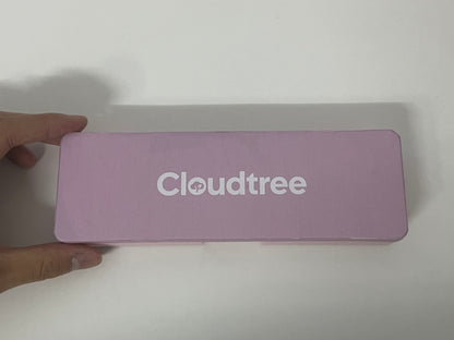 Cloudtree Light Purple Two-Tone Pencil Case Fresh & Healing Stationery Storage Item