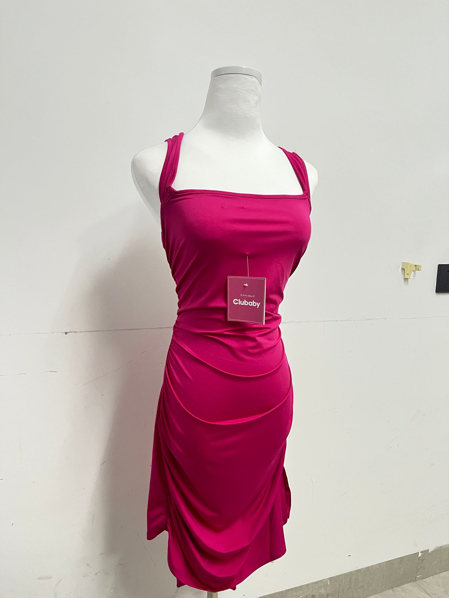 Clubaby  Women Spring Summer Sleeveless Dress Sexy Square Neck Prom Party Cocktail Graduation