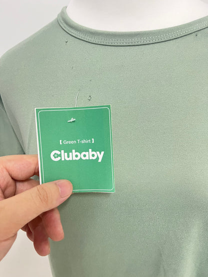 Clubaby  Ultra Soft Bamboo Viscose T-Shirt Curve Hem Lightweight Cooling Short/Long Sleeve Casual Basic T-Shirt