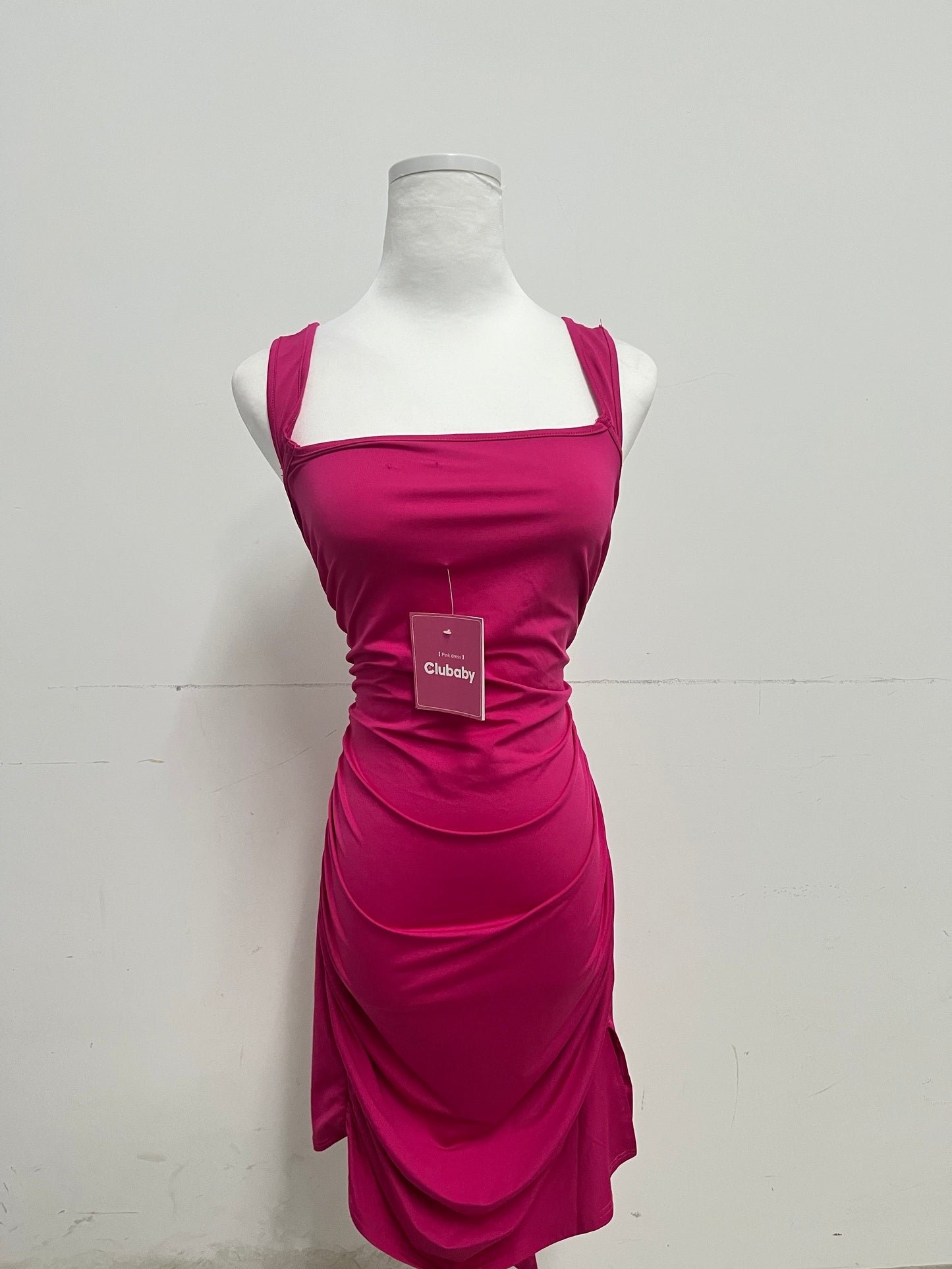 Clubaby  Women Spring Summer Sleeveless Dress Sexy Square Neck Prom Party Cocktail Graduation