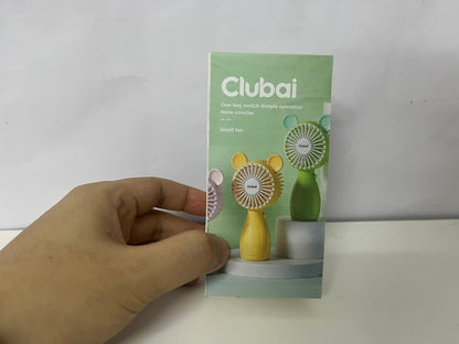 [Clubai Electric fans]-Cute Handheld Mini Fan - Portable USB Rechargeable Fan for Students & Daily Use
