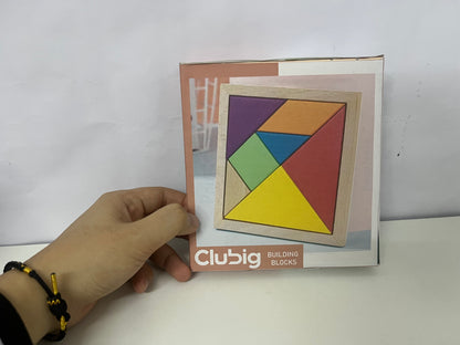 [Clubig Toy building blocks]-Wooden Tangram - Children's Educational Puzzle Toy