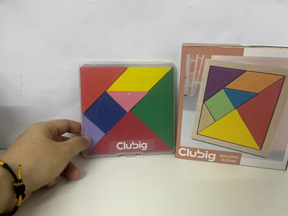 [Clubig Toy building blocks]-Wooden Tangram - Children's Educational Puzzle Toy