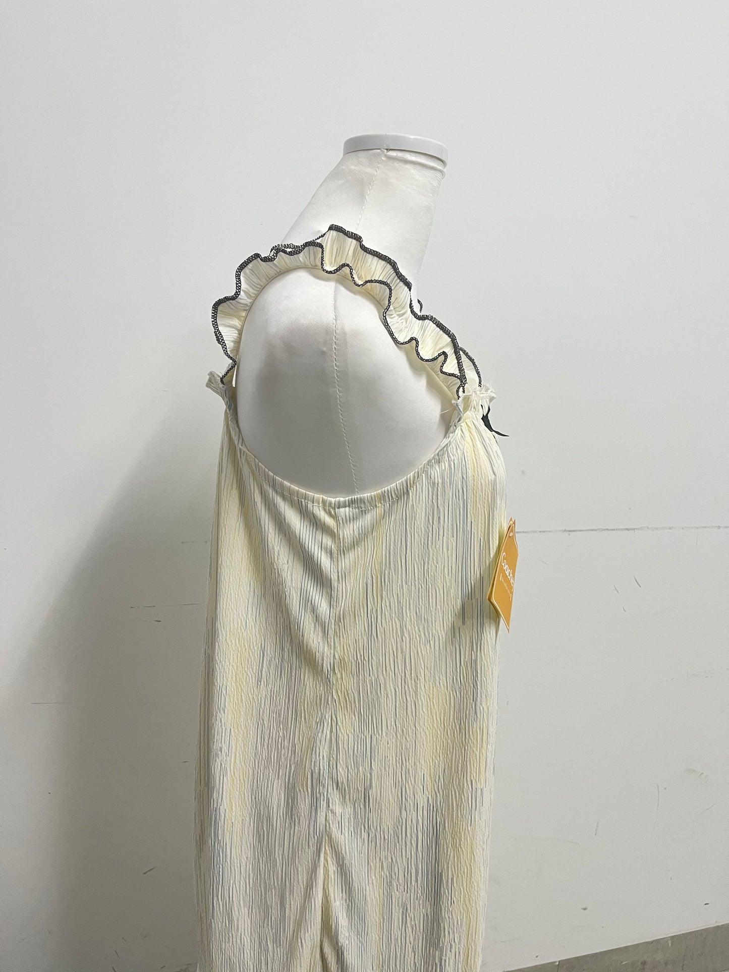 【Coachey Pale Yellow Sling Dress】——Chic & Delicate Dress for Daily Elegance