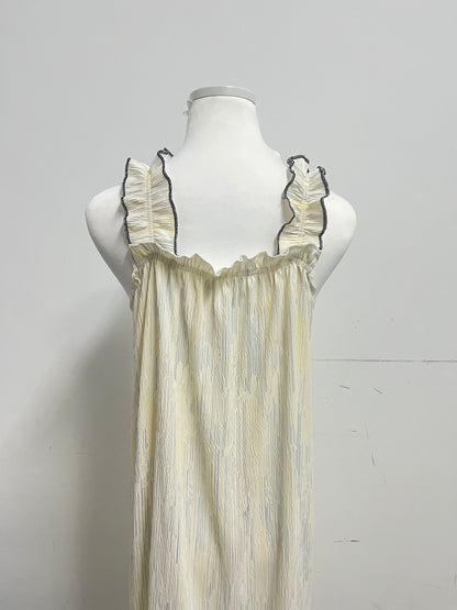 【Coachey Pale Yellow Sling Dress】——Chic & Delicate Dress for Daily Elegance