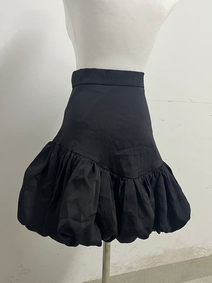 【Coastop Black Ruffled Puff Skirt】—— Stylish & Playful Wardrobe Essential