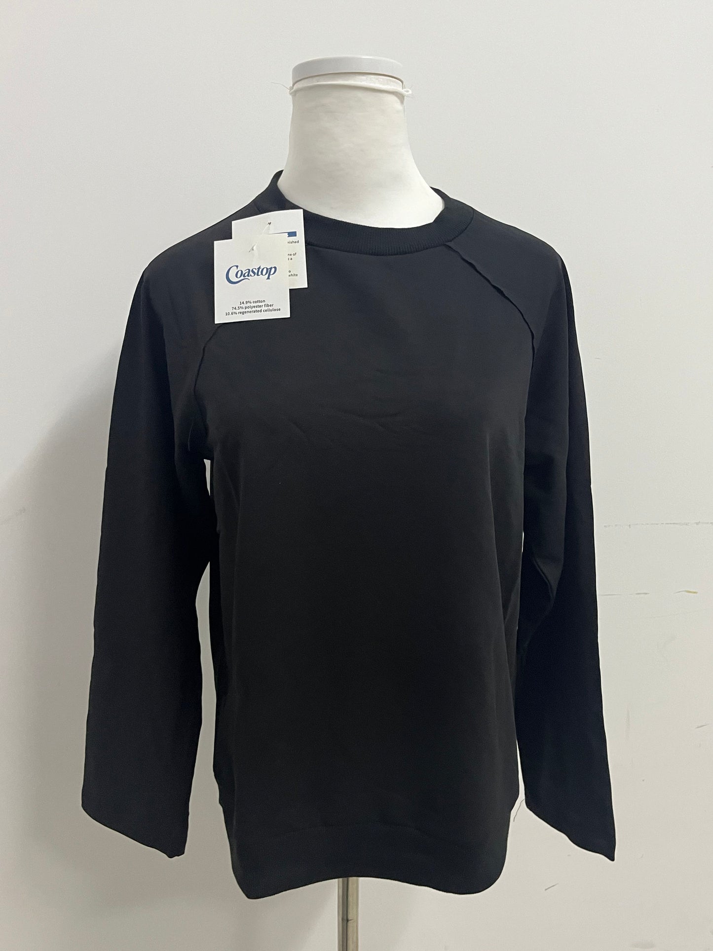 【Coastop Black Raglan Long-Sleeve T-shirt】—— Stylish & Comfortable Daily Wear