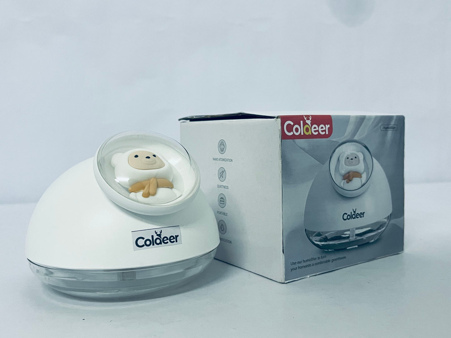 Coldeer Humidifiers Large Capacity 500ml humidifier, 25db Ultra Mute Humidifier. for Bedroom Living room Office, Nano Fine Mist with Color Changing Night Light for Baby Room Kids Room
