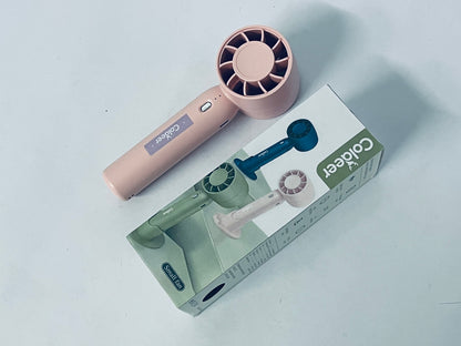 Coldeer Portable electric fans Small and Powerful,Cute Design 3 Speed Personal Handheld fan with hook stand for Stylish Kids Girls Women Men Indoor Outdoor Travel