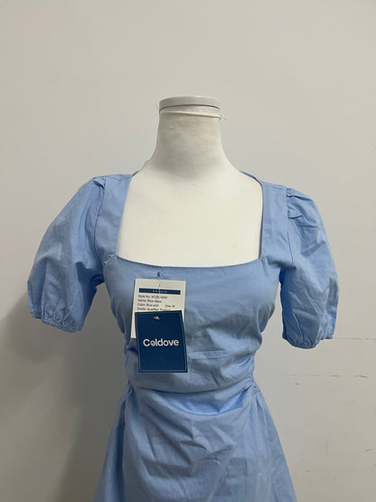 【Coldove Light Blue Square Neck Dress】—— Elegant & Airy Daily Wear