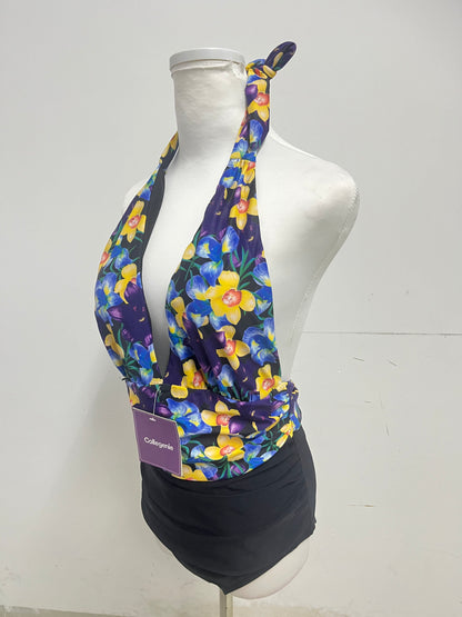 【Collegenie Floral Halter Swimsuit】——Vibrant & Stylish Swimwear for Summer