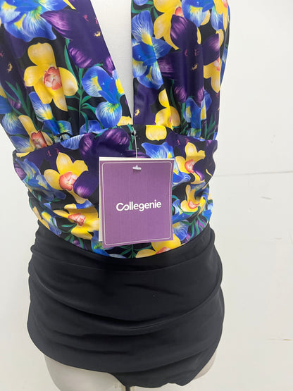 【Collegenie Floral Halter Swimsuit】——Vibrant & Stylish Swimwear for Summer