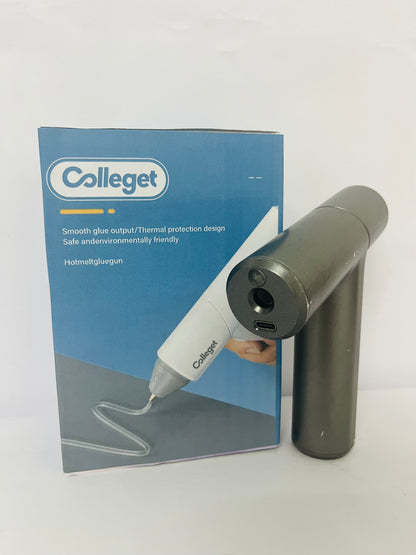 Colleget Cordless Hot Glue Gun Kit, 30s Fast Heating, Mini Glue Gun with 20 Glue Sticks, Compact & Portable with 2500mAh Built-in Battery, Auto Shut-Off, Ideal for DIY, School Crafts & Repairs