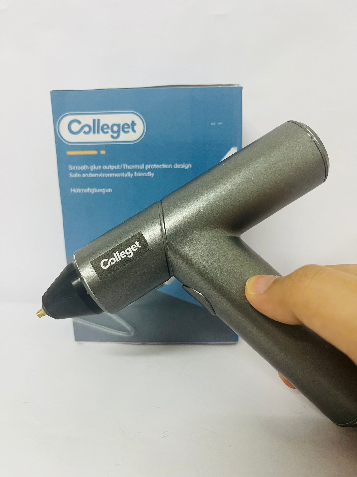 Colleget Cordless Hot Glue Gun Kit, 30s Fast Heating, Mini Glue Gun with 20 Glue Sticks, Compact & Portable with 2500mAh Built-in Battery, Auto Shut-Off, Ideal for DIY, School Crafts & Repairs