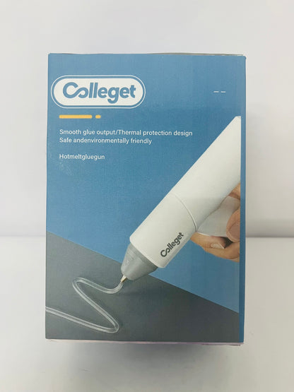 Colleget Cordless Hot Glue Gun Kit, 30s Fast Heating, Mini Glue Gun with 20 Glue Sticks, Compact & Portable with 2500mAh Built-in Battery, Auto Shut-Off, Ideal for DIY, School Crafts & Repairs