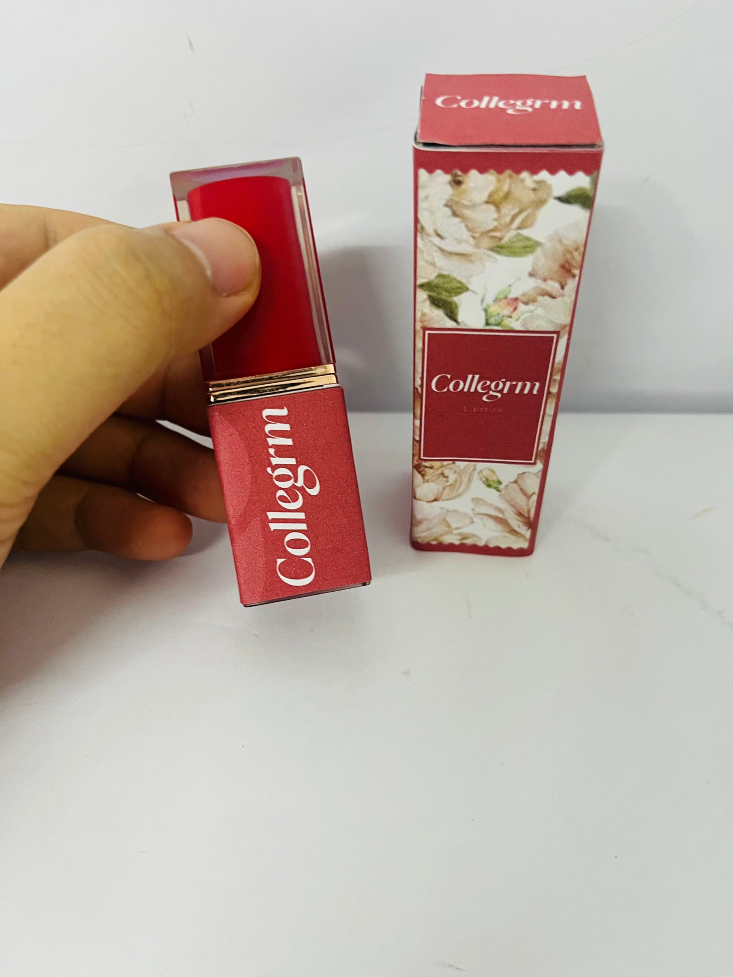 Collegrm Cherry & Carrot Color-Changing Lipstick – Ultra Moisturizing, Hydrating & Nourishing Tinted Lip Care for Dry, Chapped Lips | Long-Lasting, Vegan & Cruelty-Free (#Cherry)