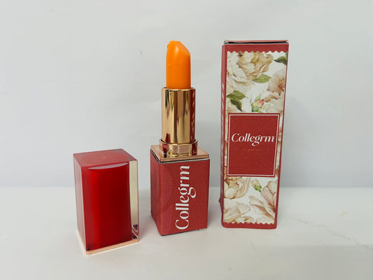 Collegrm Cherry & Carrot Color-Changing Lipstick – Ultra Moisturizing, Hydrating & Nourishing Tinted Lip Care for Dry, Chapped Lips | Long-Lasting, Vegan & Cruelty-Free (#Cherry)