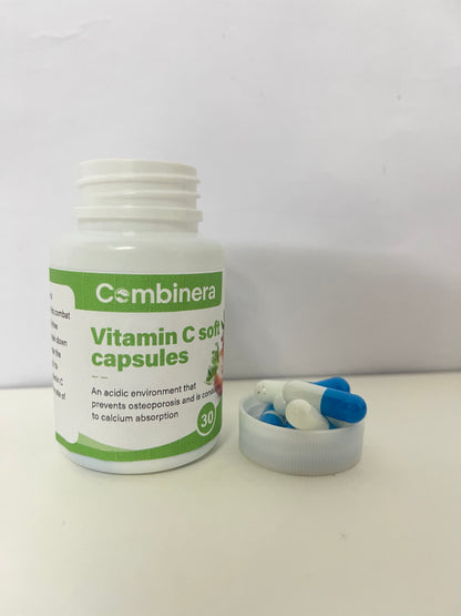Combinera Vitamin C Soft Capsules (Strawberry Flavor) A Gentle Item for Daily Nutritional Supplement