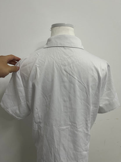 Comethe White Short-Sleeve Shirt Minimalist Commute Style A Comfortable & Proper Item for Workplace & Daily Wear