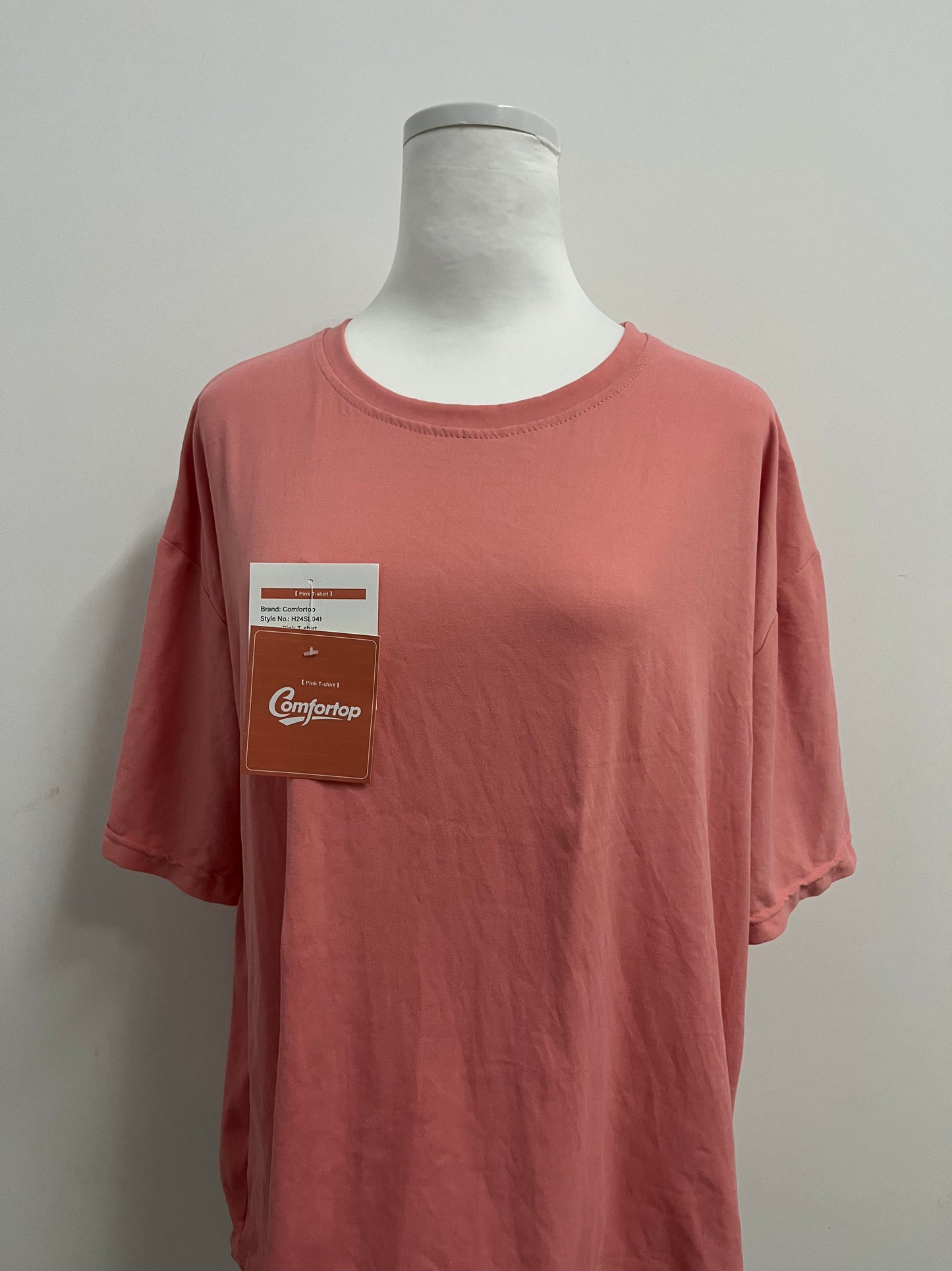 Comfortop Oversized Tshirts for Women Loose Fit Summer Tunic Tops Soft Cotton Short Sleeve Boxy Tee