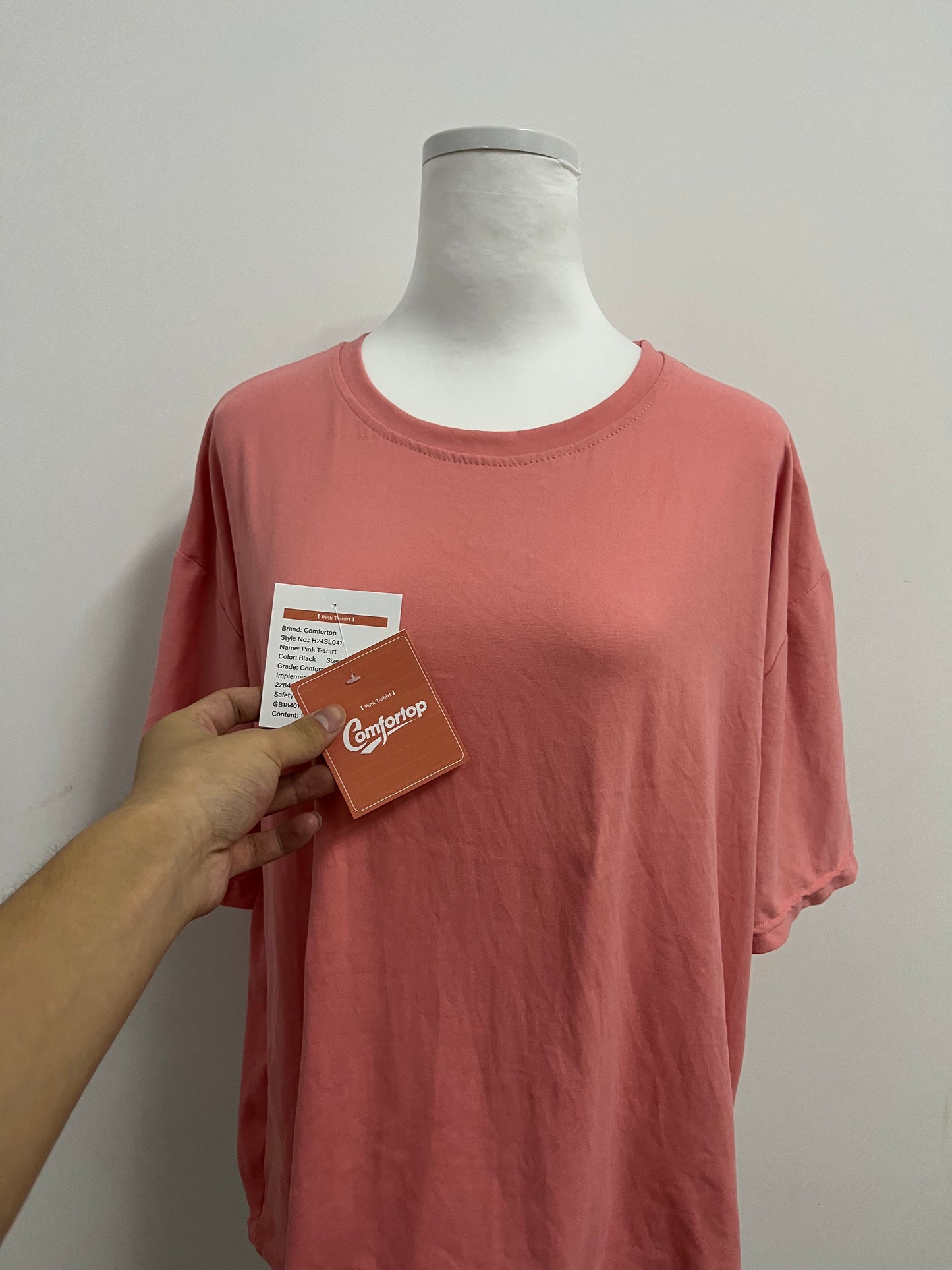 Comfortop Oversized Tshirts for Women Loose Fit Summer Tunic Tops Soft Cotton Short Sleeve Boxy Tee