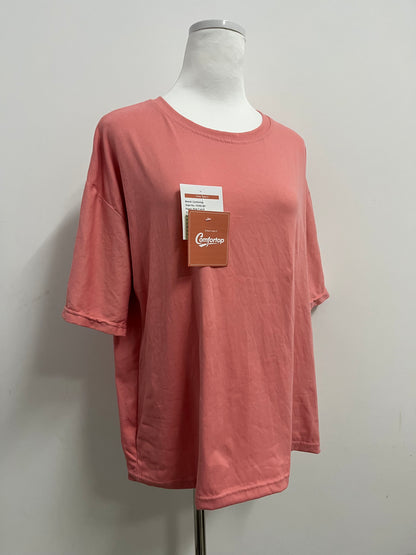 Comfortop Oversized Tshirts for Women Loose Fit Summer Tunic Tops Soft Cotton Short Sleeve Boxy Tee