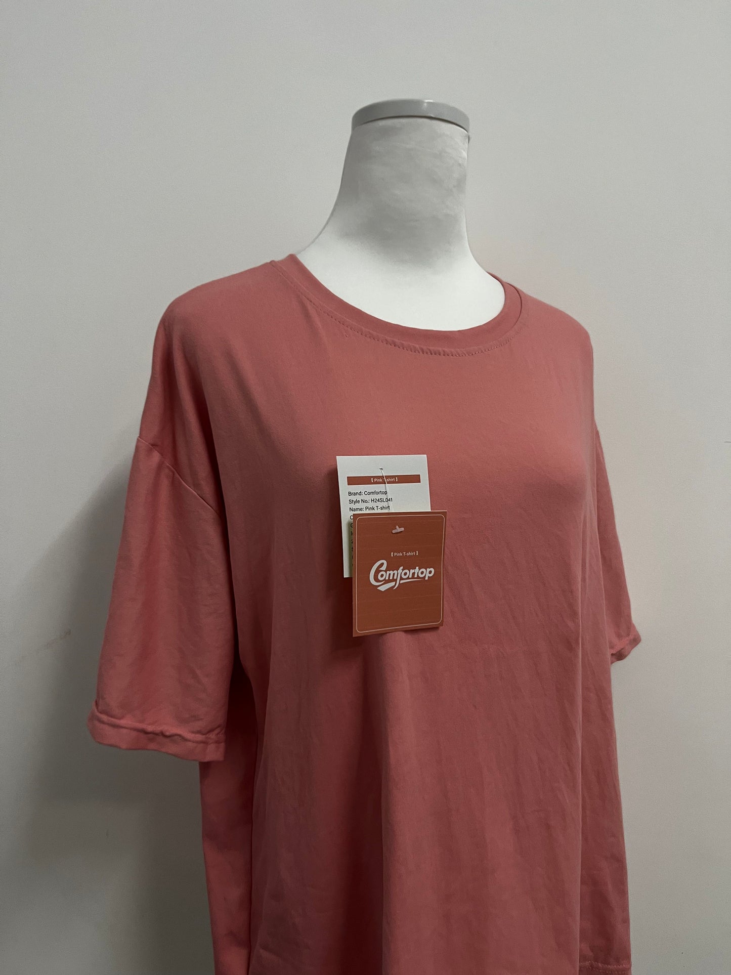 Comfortop Oversized Tshirts for Women Loose Fit Summer Tunic Tops Soft Cotton Short Sleeve Boxy Tee