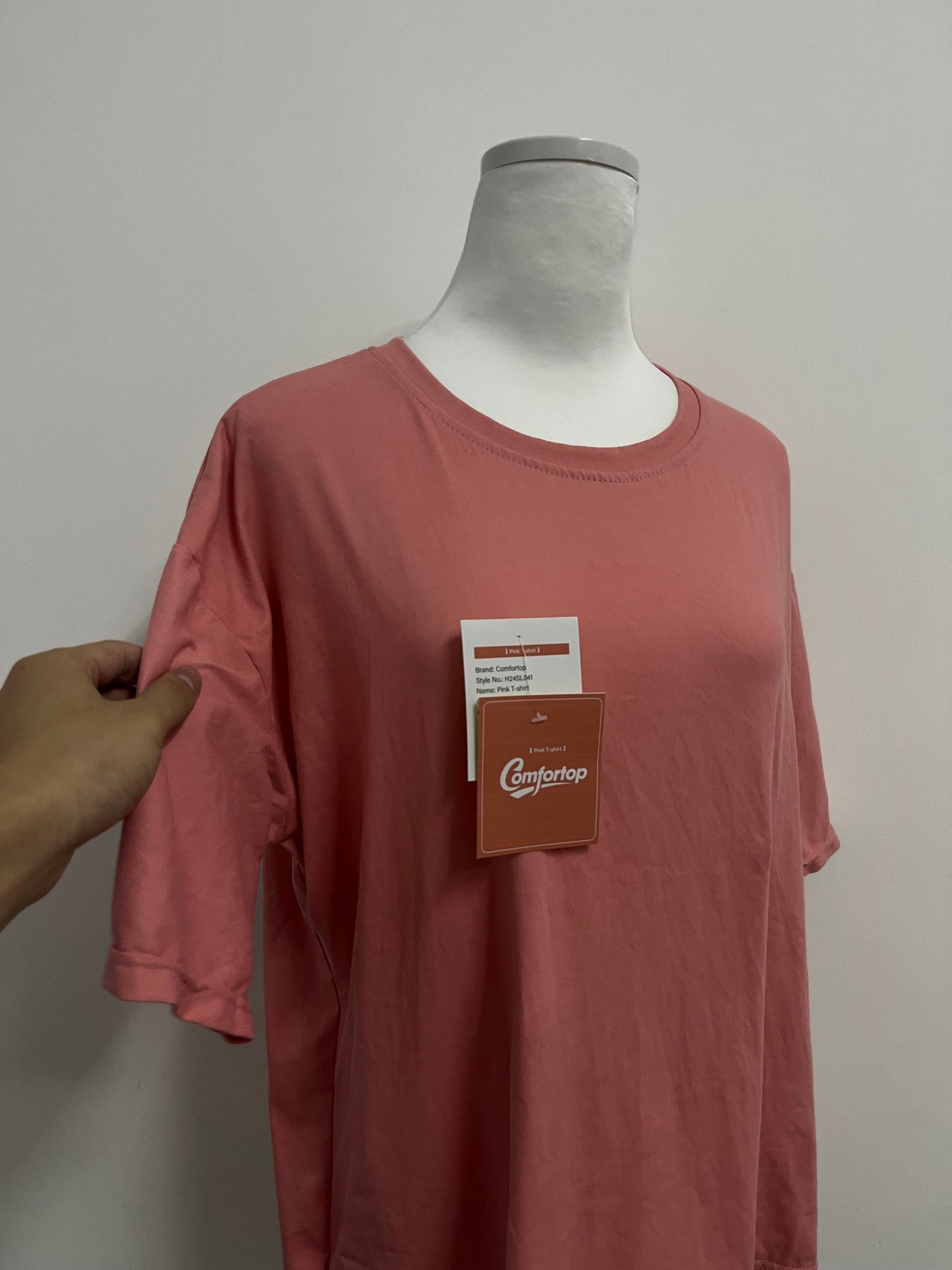 Comfortop Oversized Tshirts for Women Loose Fit Summer Tunic Tops Soft Cotton Short Sleeve Boxy Tee