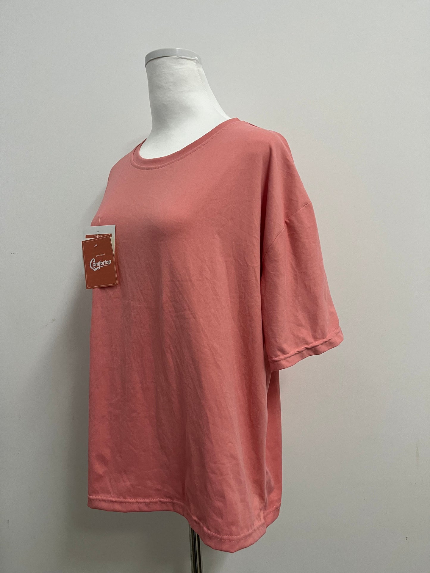 Comfortop Oversized Tshirts for Women Loose Fit Summer Tunic Tops Soft Cotton Short Sleeve Boxy Tee