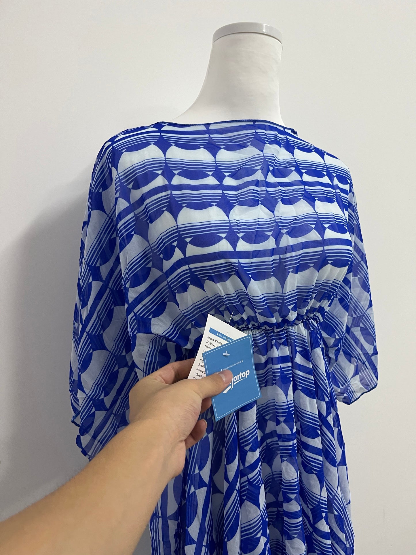 Comfortop Womens Caftan Plus Size Kaftans Casual Round Neck Caftans Long Soft Beach Maxi Dress for Summer