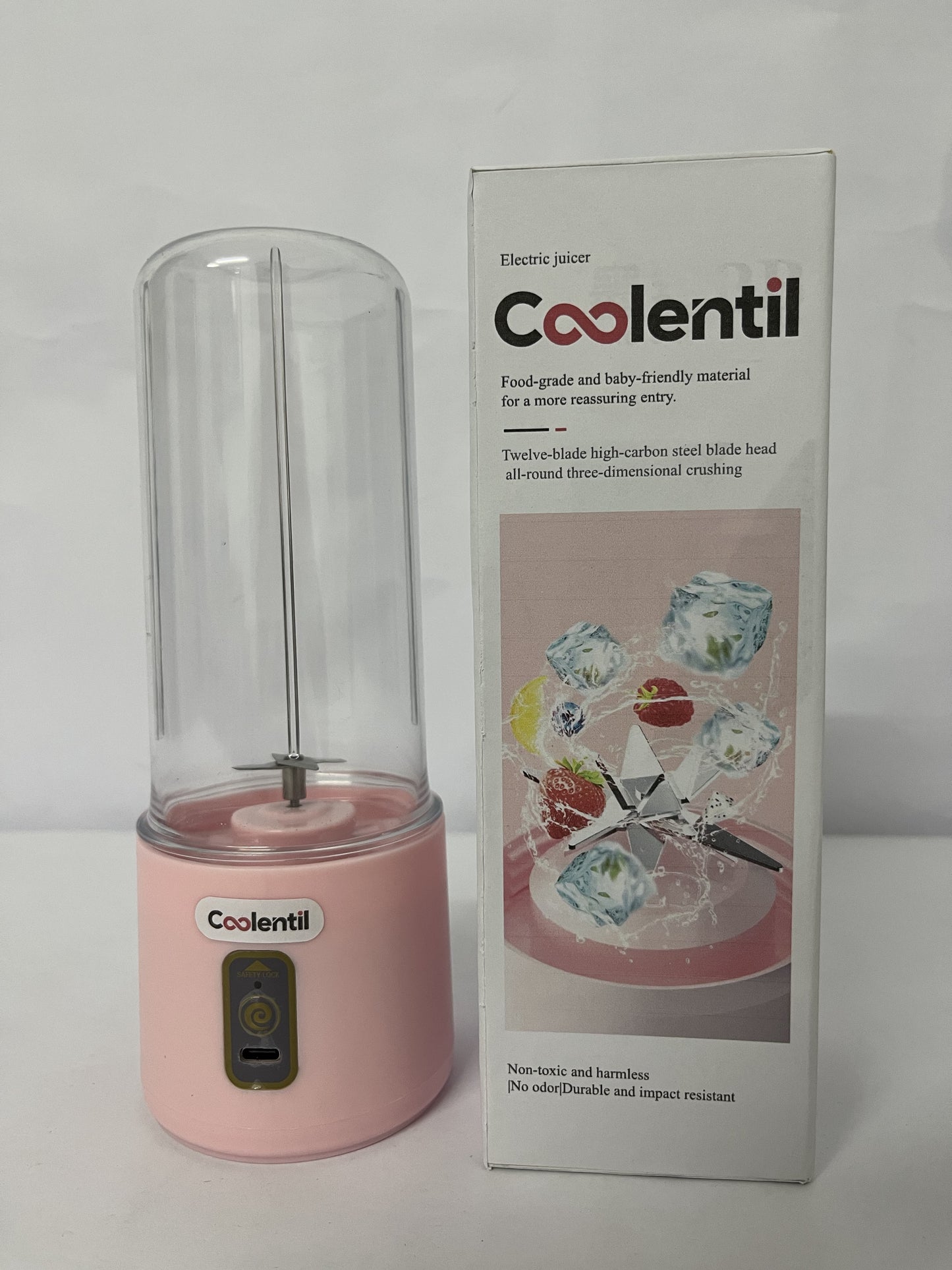 Coolentil Mini Blender Outdoor Large Capacity Battery Easy Juicer Machine