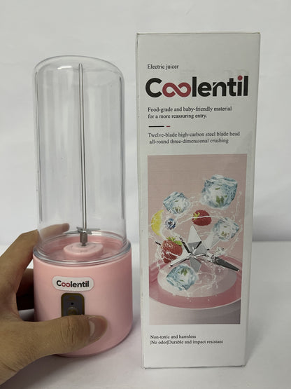 Coolentil Mini Blender Outdoor Large Capacity Battery Easy Juicer Machine