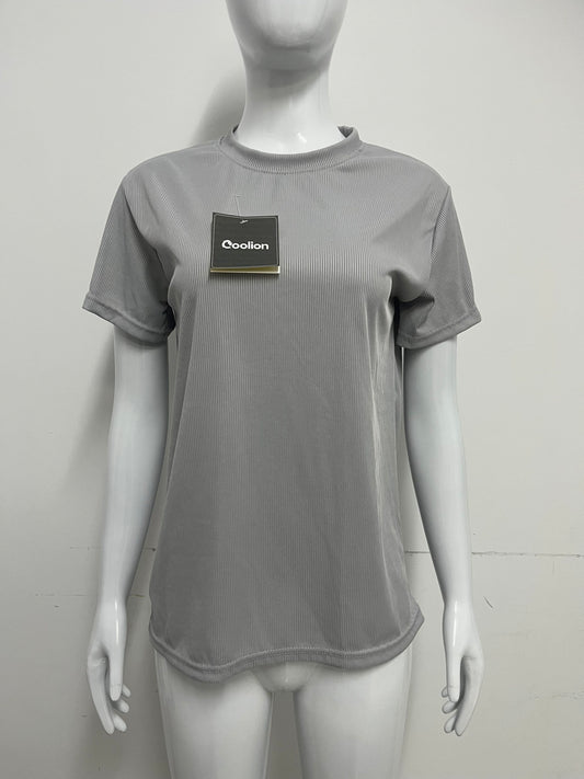 【Coolion Ribbed Crew Neck T-Shirt】—— Minimalist Comfort for Everyday Wear