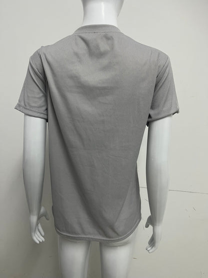 【Coolion Ribbed Crew Neck T-Shirt】—— Minimalist Comfort for Everyday Wear