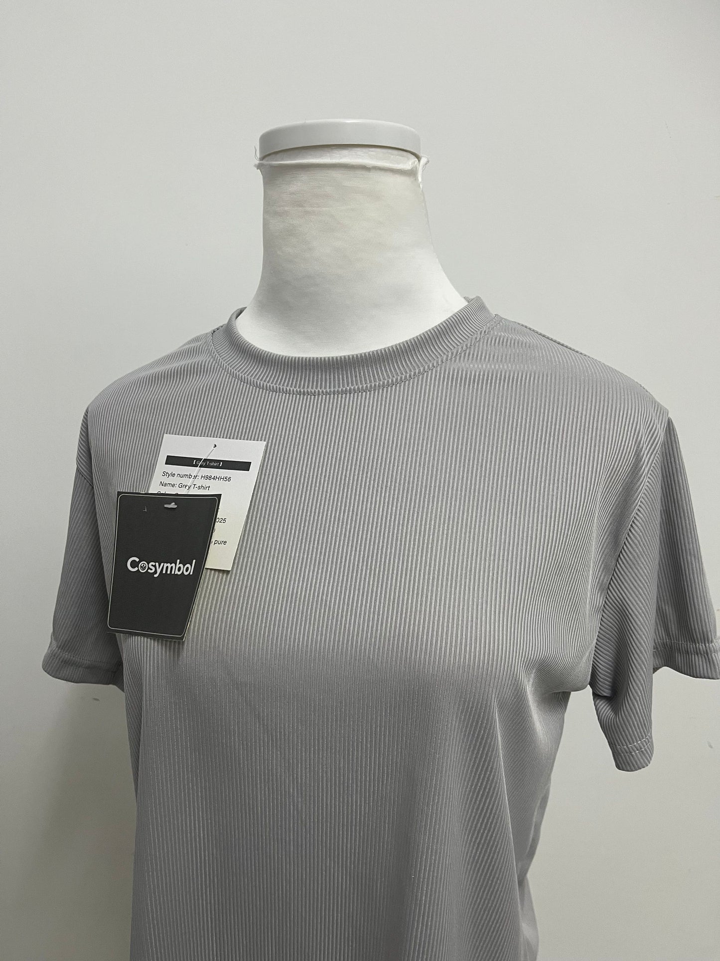 Cosymbol Ribbed Texture T-Shirt Smooth & Skin-Friendly Minimalist & Versatile A Comfortable Textured Choice for Daily Styling