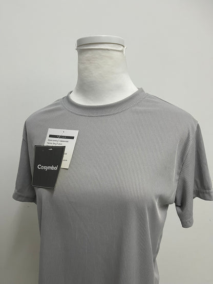 Cosymbol Ribbed Texture T-Shirt Smooth & Skin-Friendly Minimalist & Versatile A Comfortable Textured Choice for Daily Styling