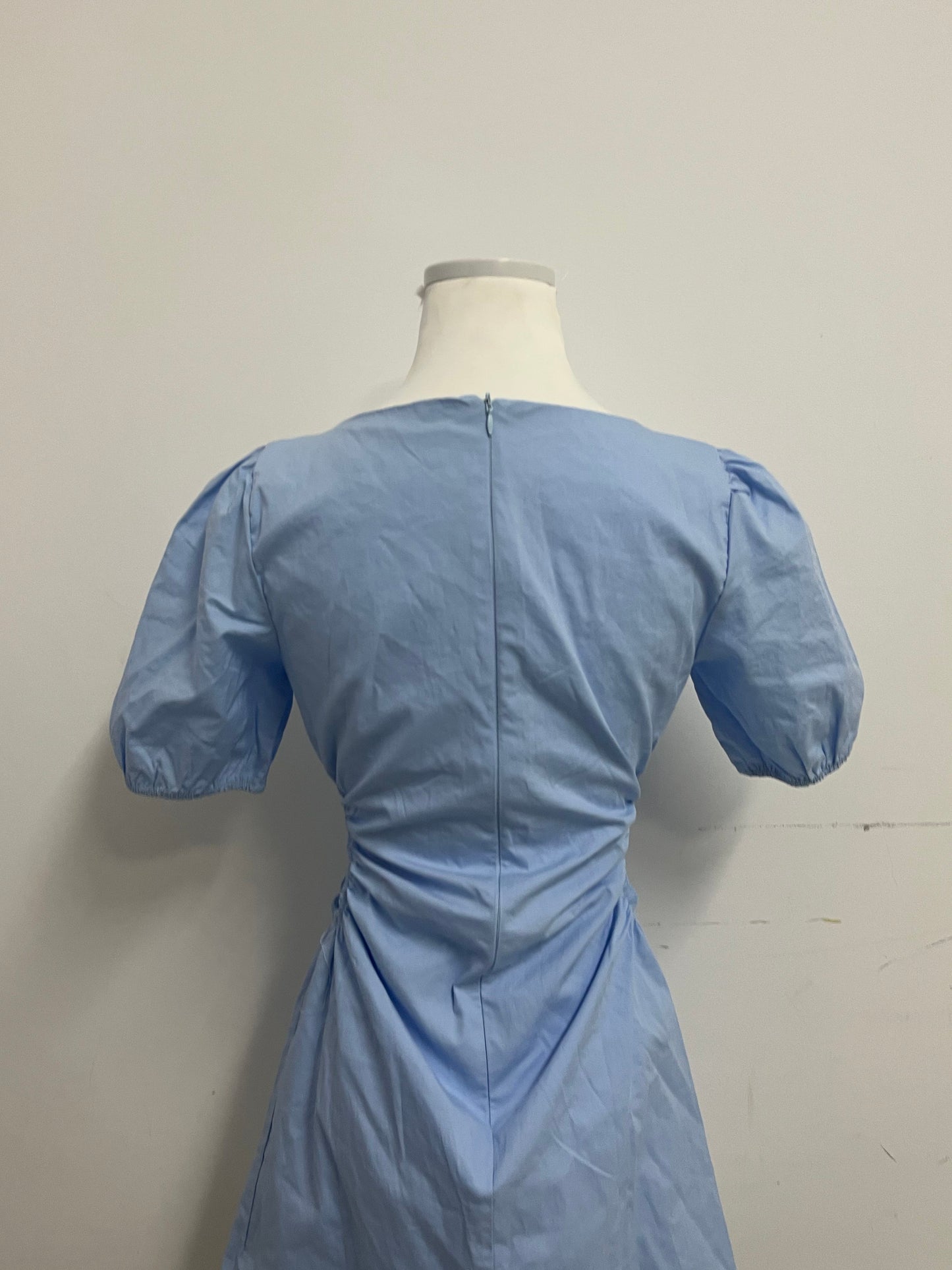 Cosyouth French Square Neck Puff Sleeve Ruched Dress: Unlock Your Fresh Summer Style